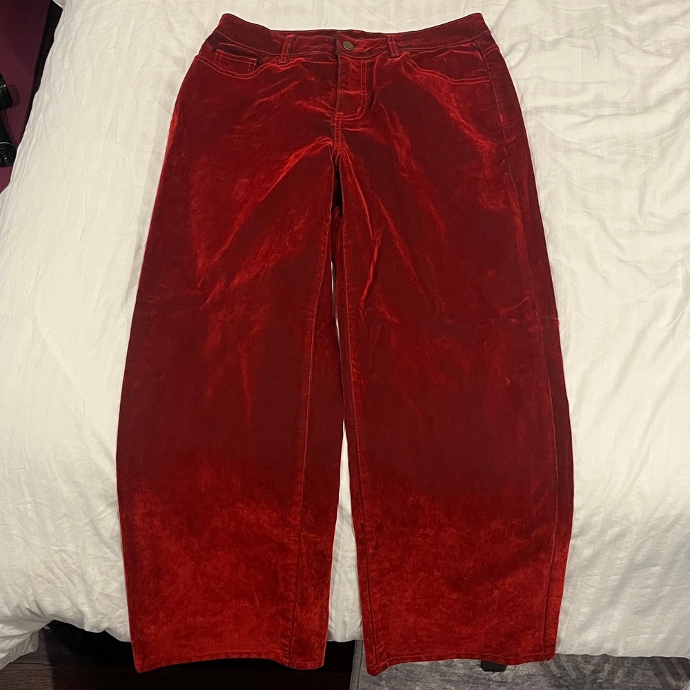 Cider Red Velvet Pants